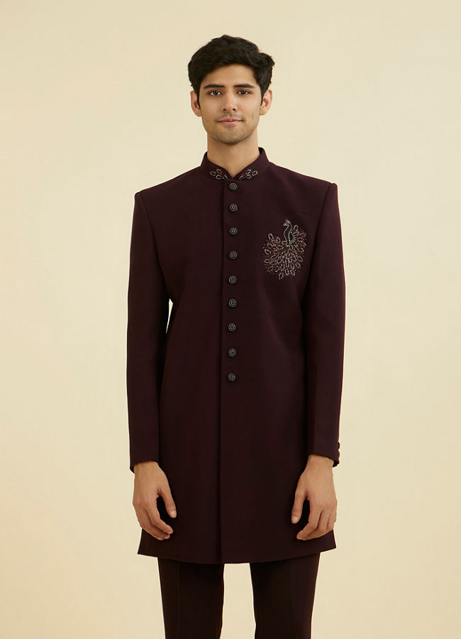 Manyavar Men Regal Purple Indo Western