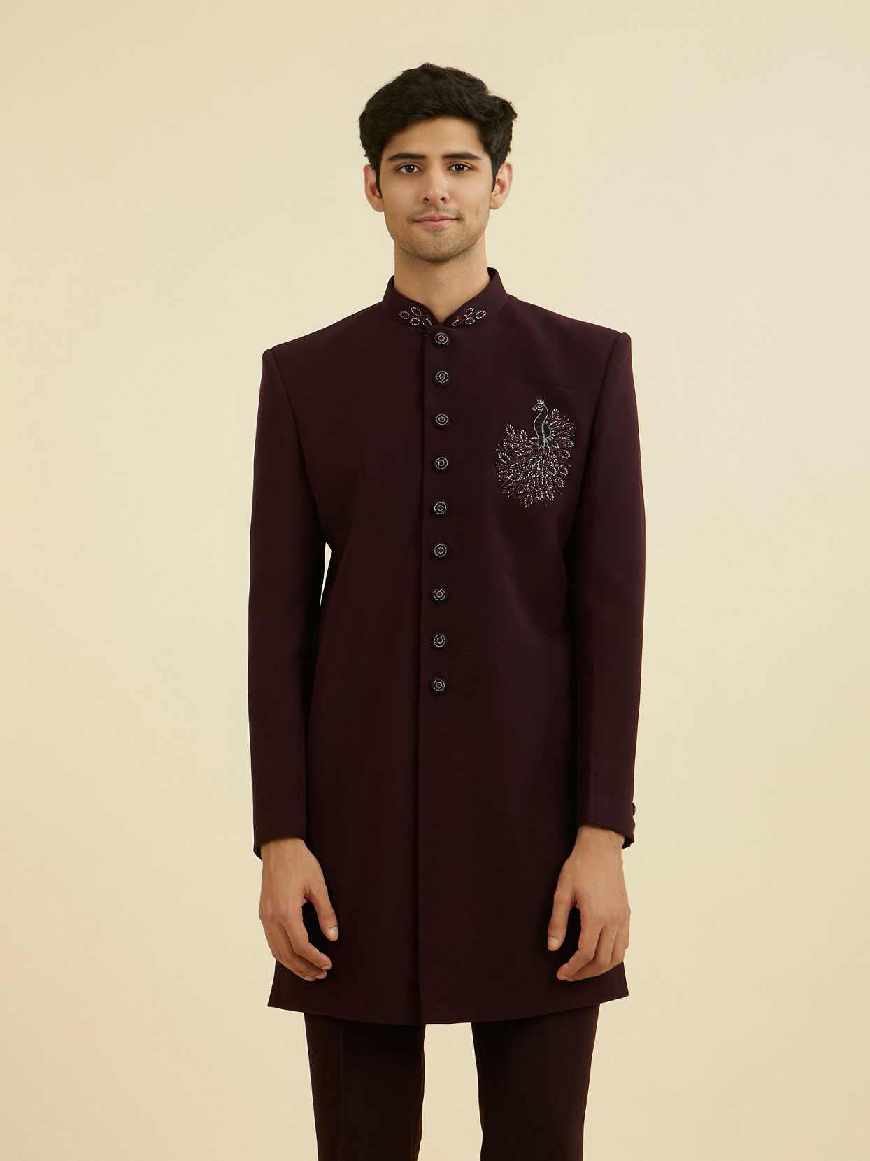 Manyavar Men Regal Purple Indo Western