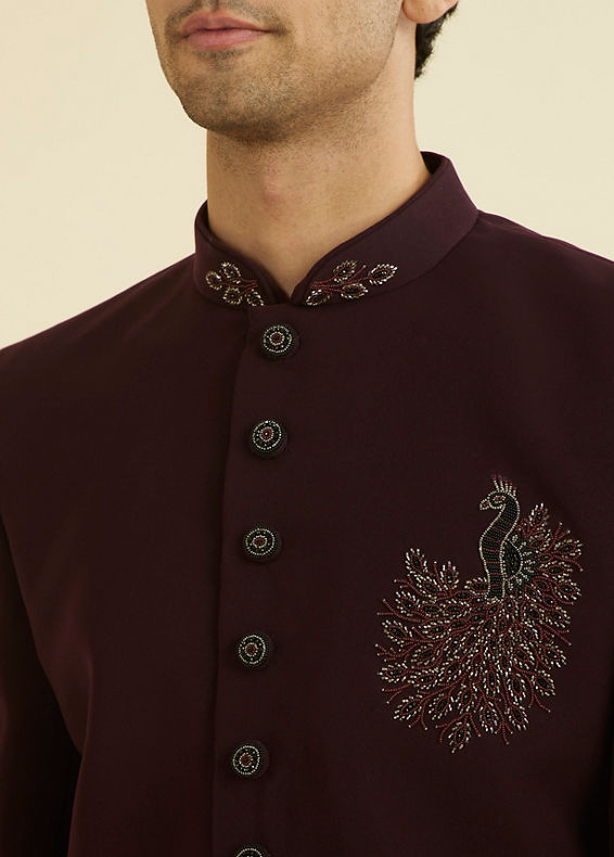 Manyavar Men Regal Purple Indo Western