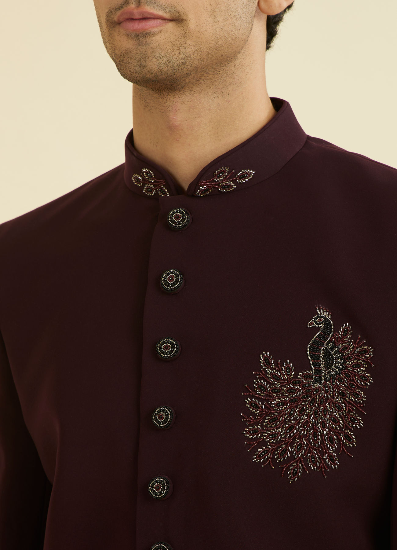 Manyavar Men Regal Purple Indo Western