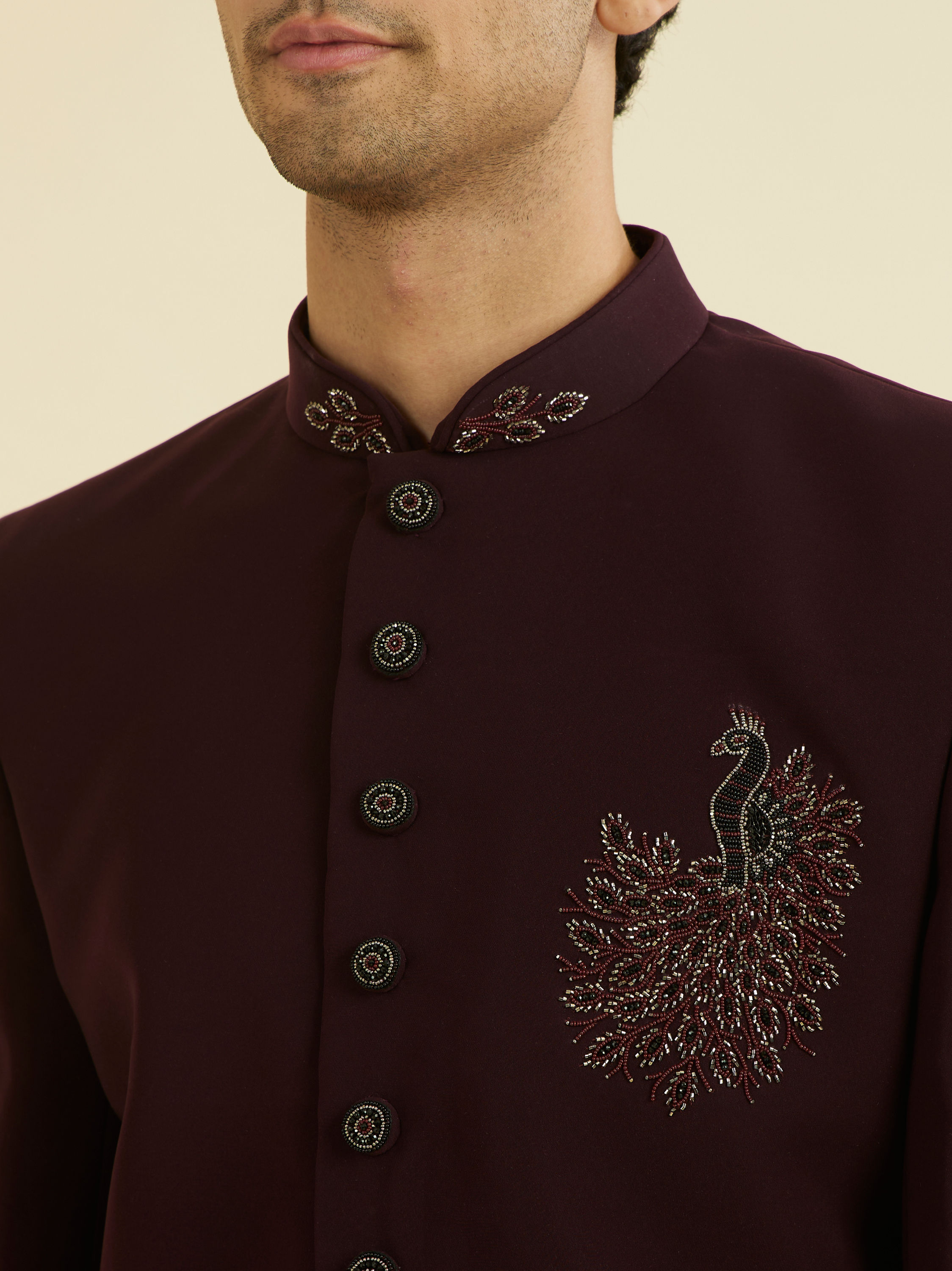 Manyavar Men Regal Purple Indo Western