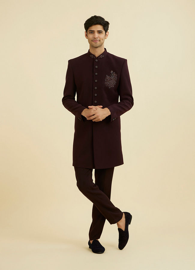 Manyavar Men Regal Purple Indo Western