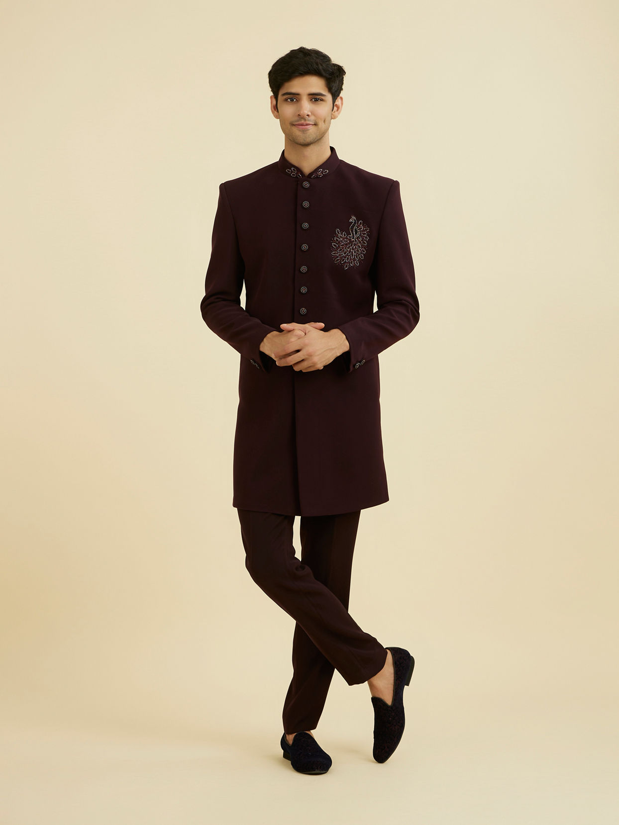 Manyavar Men Regal Purple Indo Western