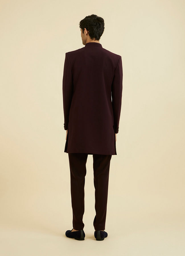 Manyavar Men Regal Purple Indo Western