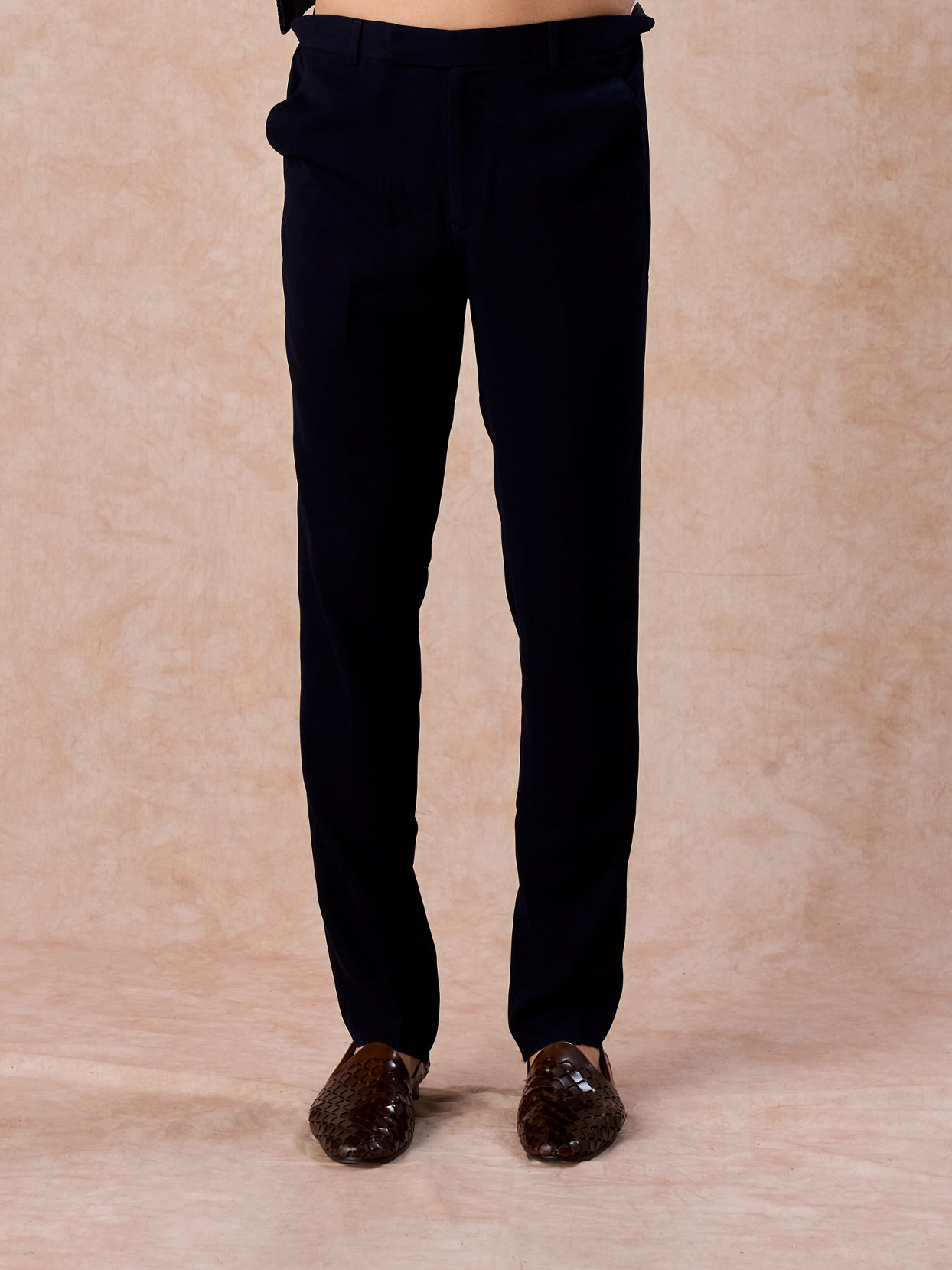 Manyavar Men Majestic Blue Velvet Royal Indo Western