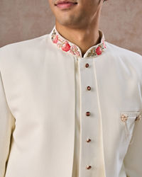Manyavar Men Opulent Cream Festivity Indo Western