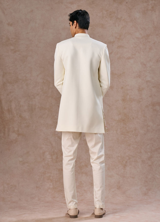 Manyavar Men Opulent Cream Festivity Indo Western