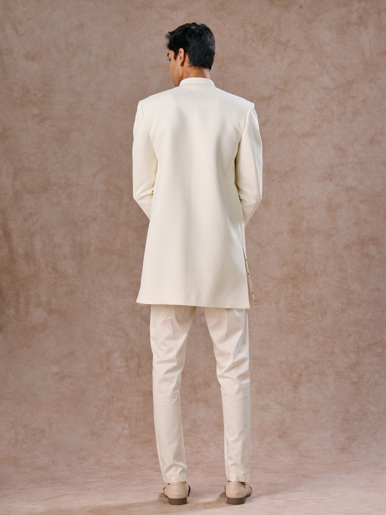 Manyavar Men Opulent Cream Festivity Indo Western