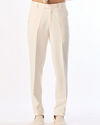 Manyavar Men Cream Colored Rayon Indo Western Ensemble