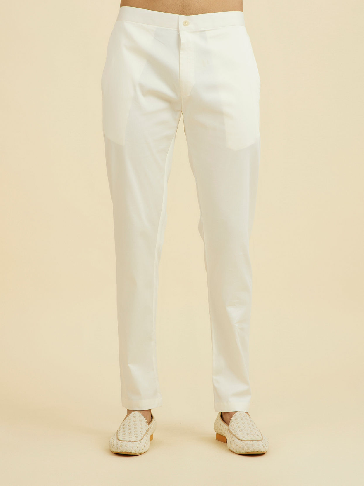 Manyavar Men Beige Brocade Elegance Indo Western