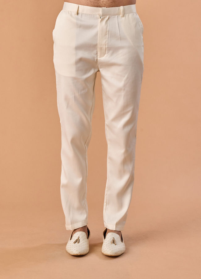 Manyavar Men Majestic Cream Brocade Indo-Western