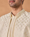 Manyavar Men Elegant Cream Radiance Indo Western