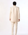 Manyavar Men Cream Brocade Indo Western with Elephant Embroidery
