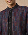 Manyavar Men Black Brocade Indo Western