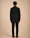Manyavar Men Black Blended Rayon Indo Western Suit