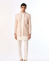 Manyavar Men Pink Georgette Indo-Western Set
