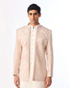 Manyavar Men Pink Georgette Indo-Western Set