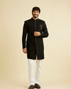 Manyavar Men Festive Black Indo Western Set