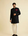 Manyavar Men Prussian Blue Indo Western