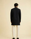 Manyavar Men Prussian Blue Indo Western
