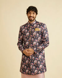 Manyavar Men Floral Indo Western Set