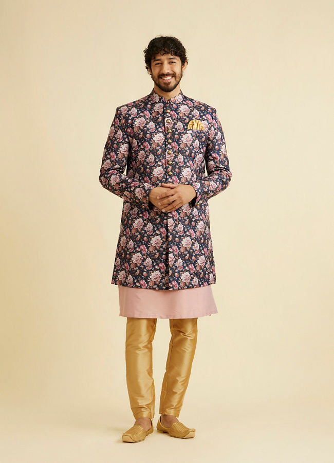 Manyavar Men Floral Indo Western Set