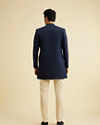 Manyavar Men Sober Blue Indo Western