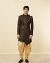 alt message - Manyavar Men Dark Blue Indo Western With Patiala image number 2