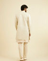 Manyavar Men Light Cream Paisley Indo Western