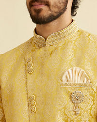 Manyavar Men Bright Yellow Indo Western
