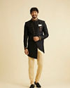 Manyavar Men Charismatic Black Indo Western