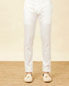 Manyavar Men Delicate Blue Medallion Patterned Indo Western Jacket