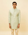 Pastel Green Shankh Motif Indo Western Set