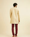 Manyavar Men Fashionable Cream Indo Western Set