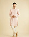 alt message - Manyavar Men Pink Festive Glory Indo Western image number 3