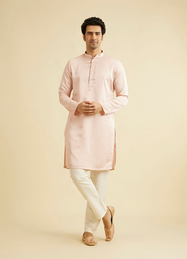 alt message - Manyavar Men Pink Festive Glory Indo Western image number 3