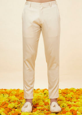 alt message - Manyavar Men Sage Green Floral Jaal Patterned Indo Western Set image number 3