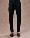 Manyavar Men Black Velvet Elegance Indo Western