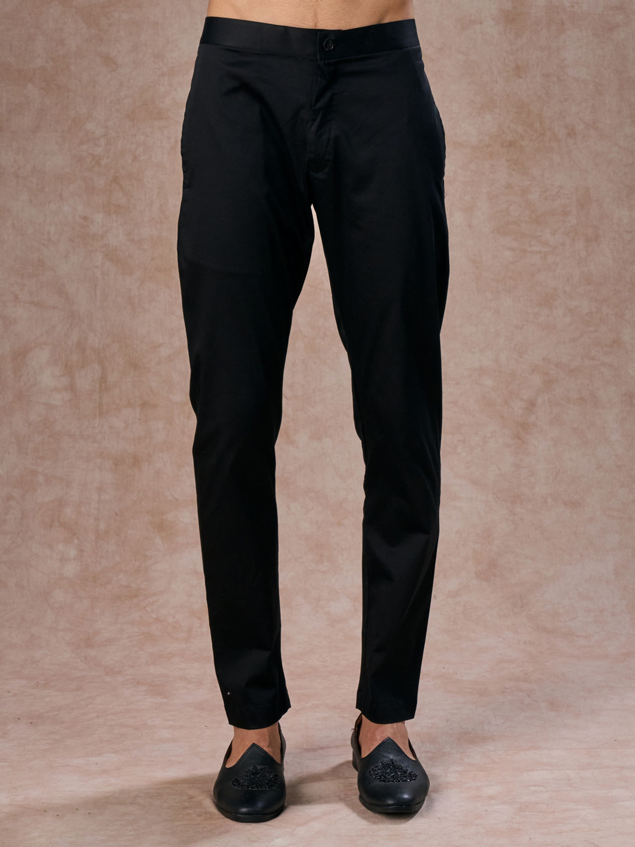 Manyavar Men Black Velvet Elegance Indo Western