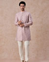Manyavar Men Elegant Dusty Pink Indo Western