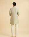 Manyavar Men Pista Green Opulence Indo Western