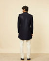 Manyavar Men Midnight Blue Sequined Indo Western Set