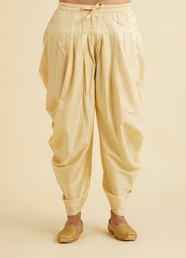Manyavar Men Sober Beige Indo Western Set