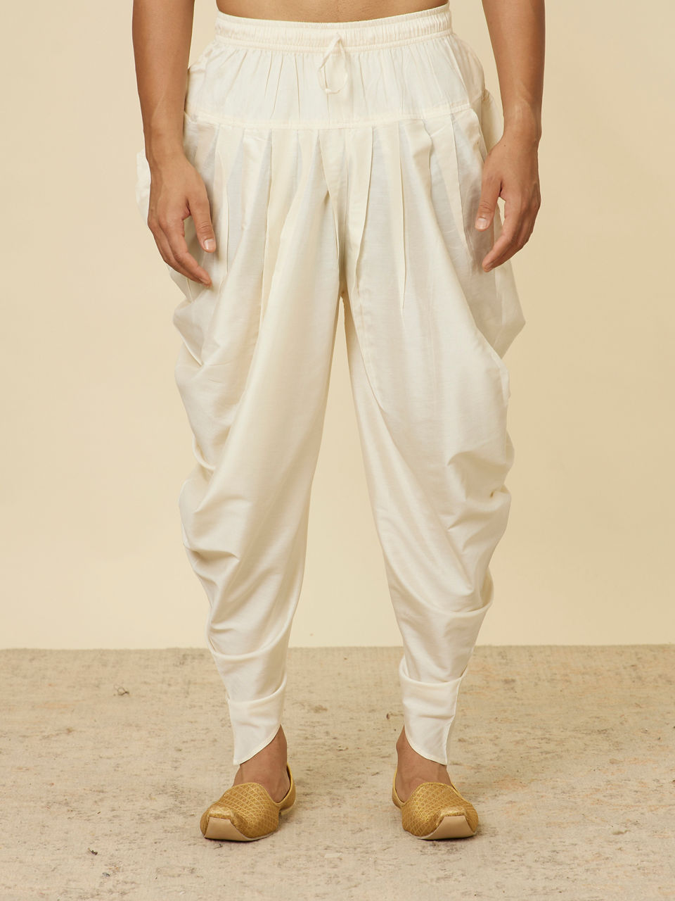 Manyavar Men Sand Beige Medallion Patterned Indo Western Set