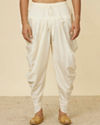 Manyavar Men Sand Beige Medallion Patterned Indo Western Set