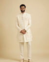 Manyavar Men Regal Cream Indo Western