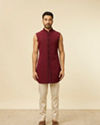 Manyavar Men Regal Black Indo Western Set