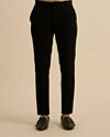 Manyavar Men Exquisite Black Velvet Indo Western