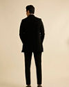 Manyavar Men Exquisite Black Velvet Indo Western