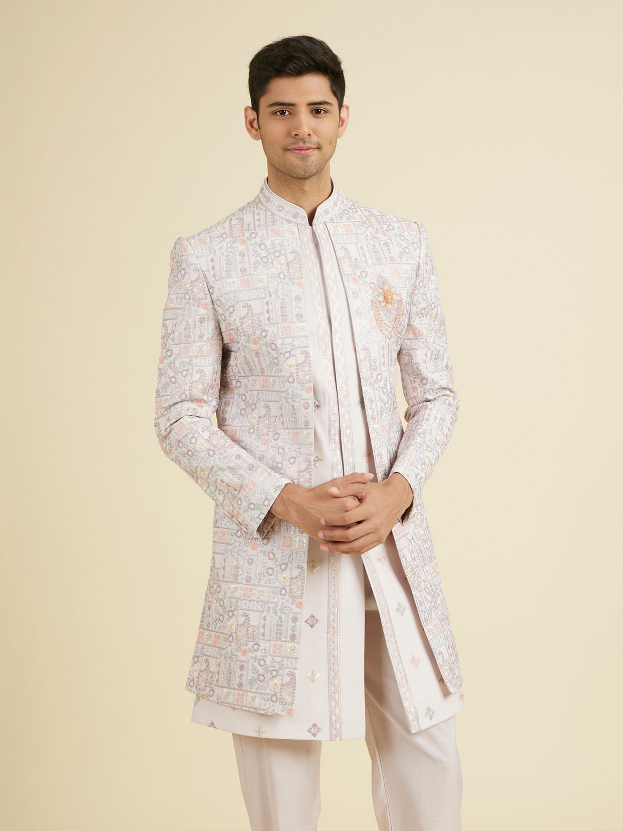 Manyavar Men Lilac Magic Indo Western